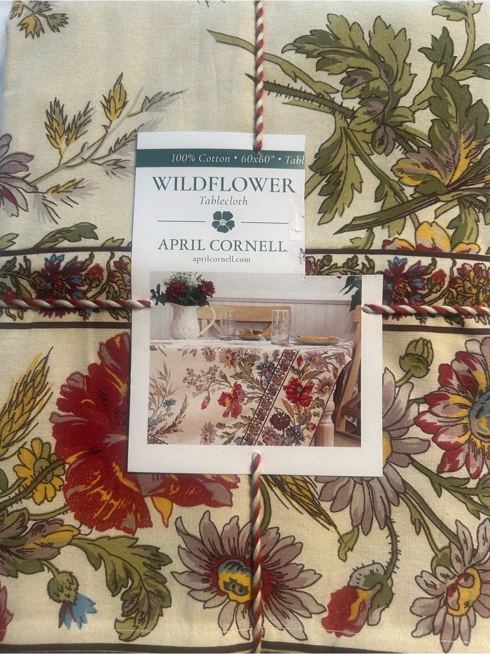 April Cornell Bundle NWT Wildflower Floral Tablecloths & Napkins - Cotton